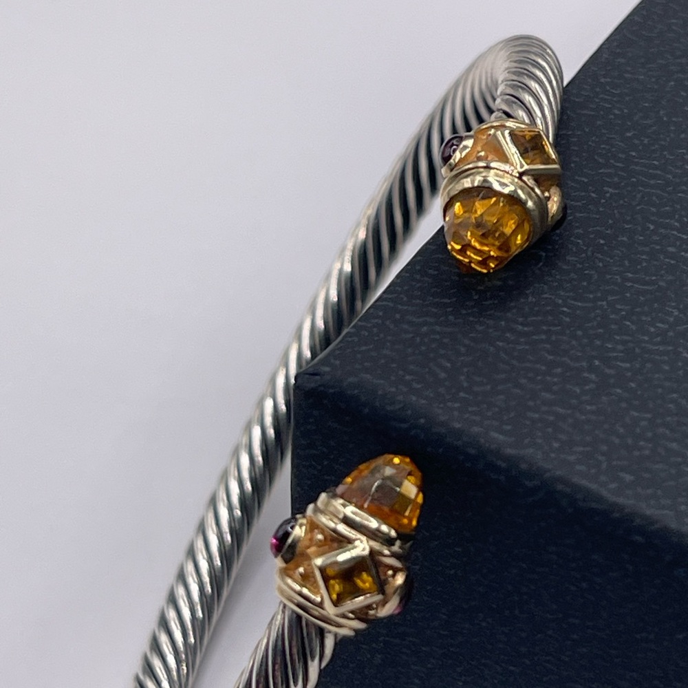 David Yurman 5mm Renaissance Bracelet with Citrine and 14k Gold - Picture 9 of 16